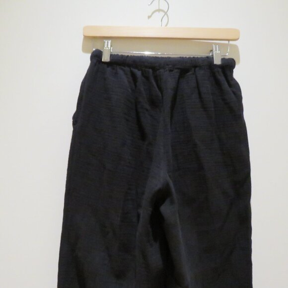 ARITZIA LITTLE MOON Airplush Cotton Sail Pant Organic Cotton Wide Leg Black XS - Picture 11 of 14